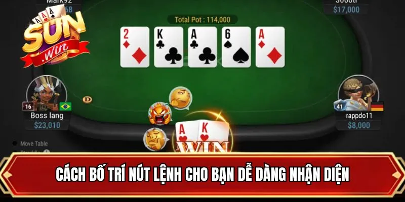 Cách bố trí nút lệnh cho bạn dễ dàng nhận diện